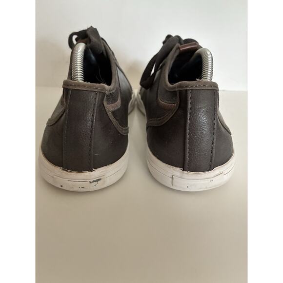 Mns Ben Sherman Sz 10.5 Gray Pu Fabric Upper Lace Up Sneakers Casual Workwear - Picture 3 of 8